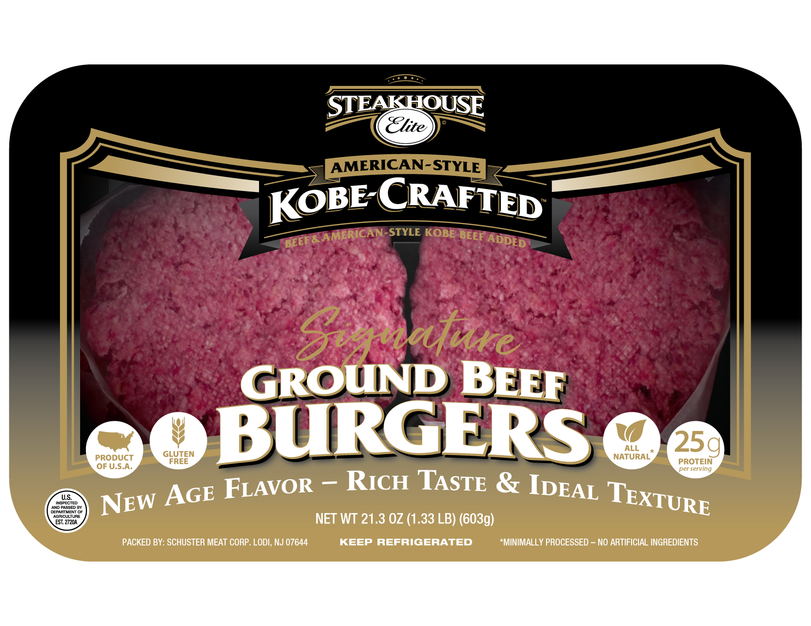 Packging: Signature Ground Beef Burgers