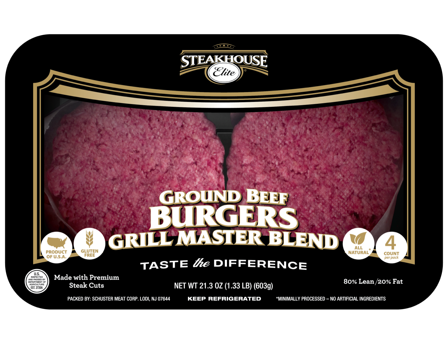 Packging: Grill Master Burgers