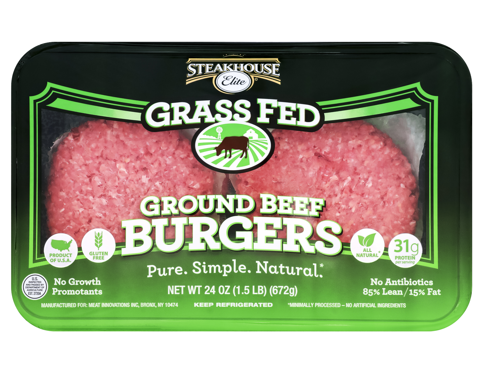 Packging: Grass Fed Burgers