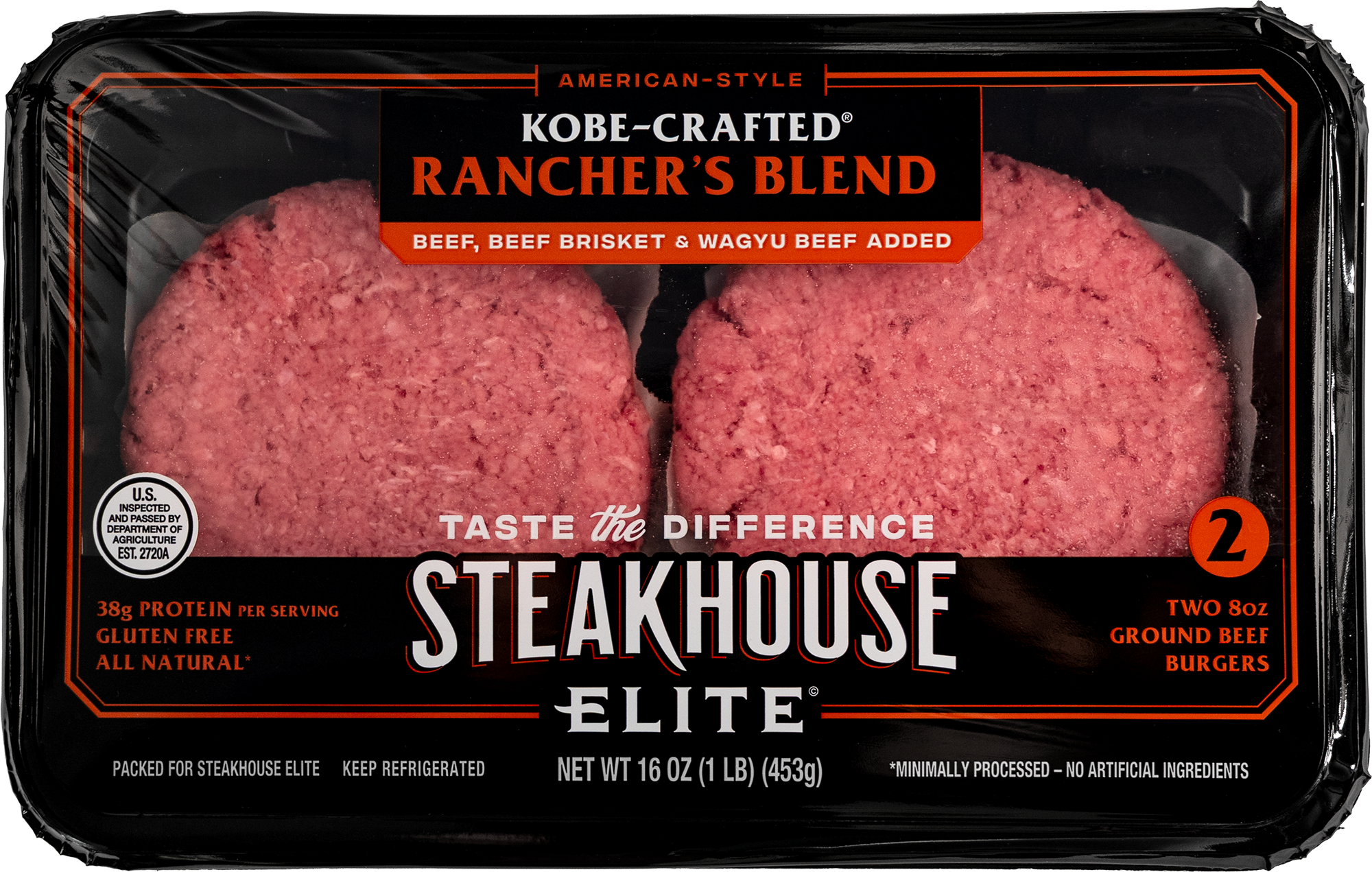 Product: Steakhouse Elite Rancher's Blend Brisket Wagyu Ground Beef Burgers